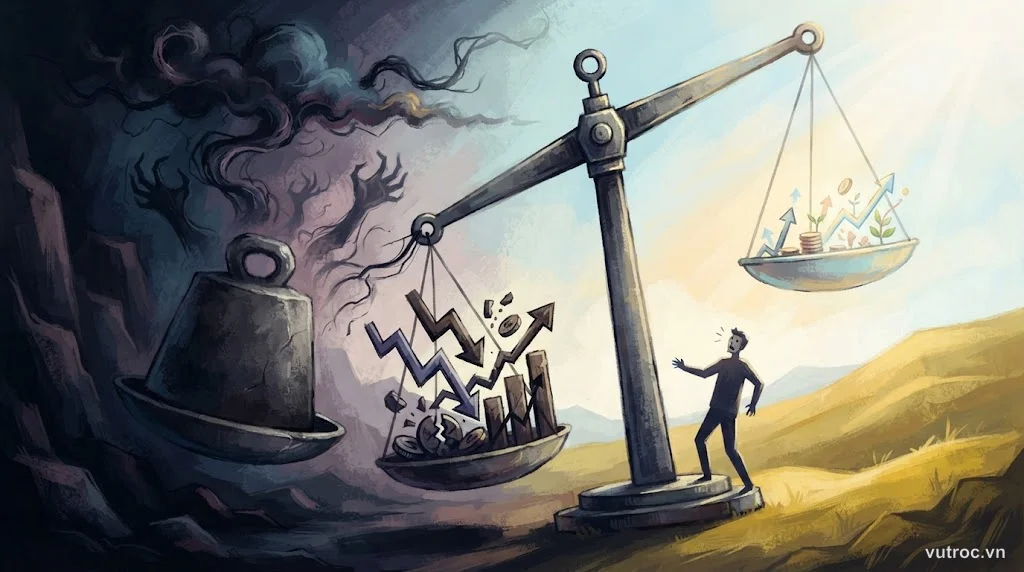Hình minh họa loss aversion trong tài chính